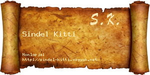 Sindel Kitti névjegykártya